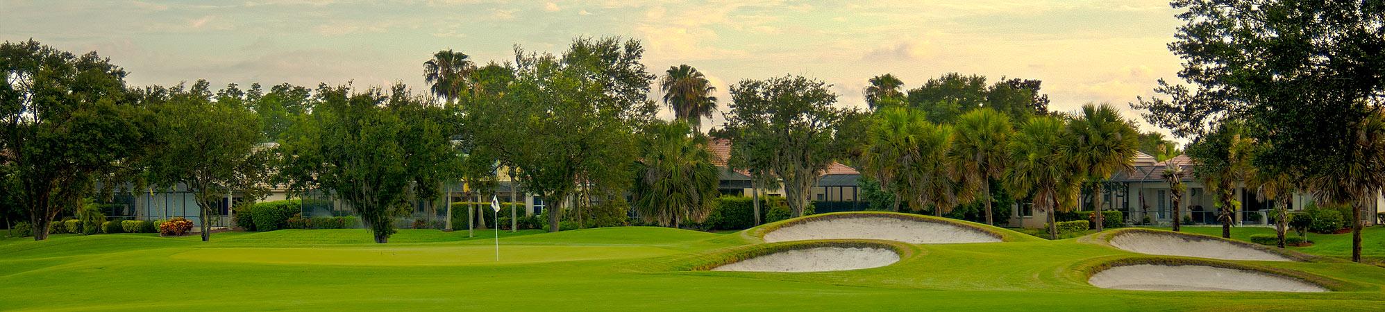 Gateway Golf Course Green and Bunkers, Fort Myers, Florida