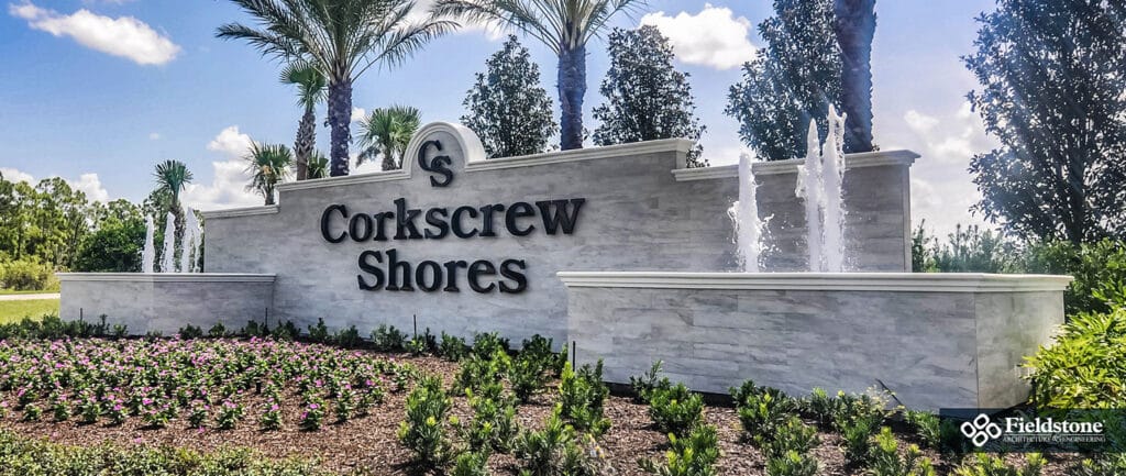 Corkscrew Shores Entrance Sign, Estero, Florida