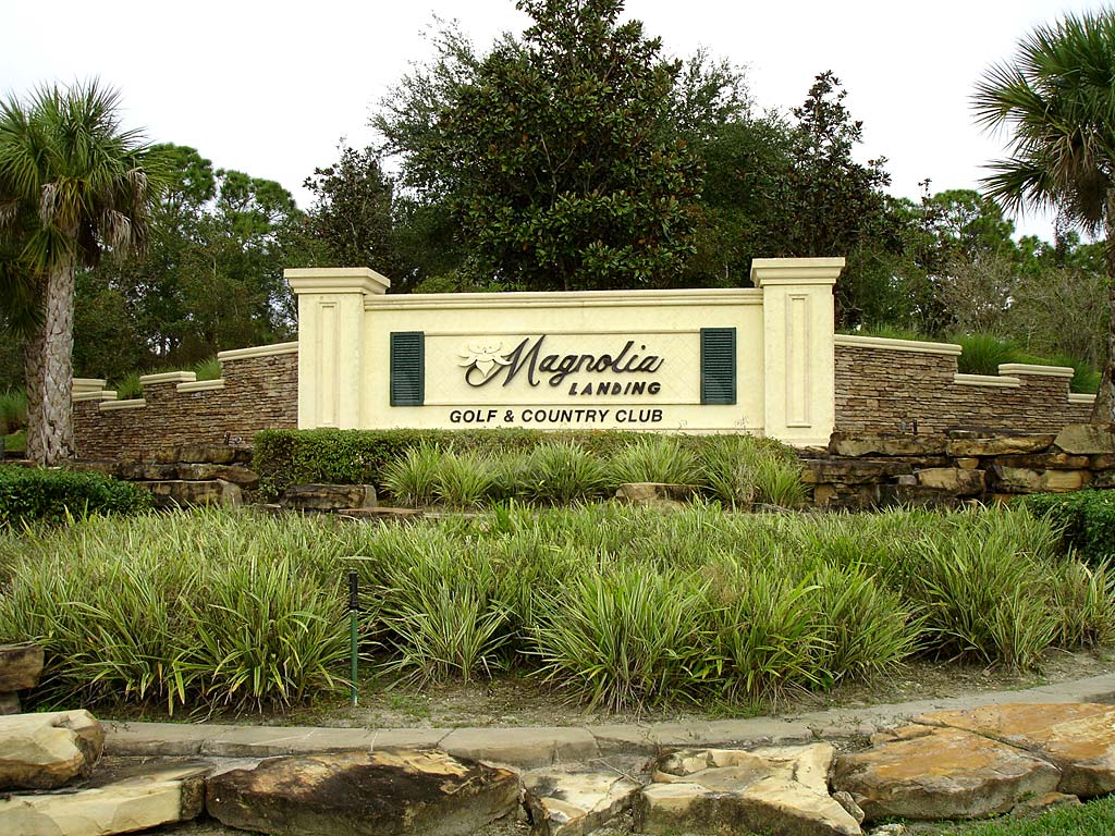 Magnolia Landing Entrance Sign, North Fort Myers, Florida